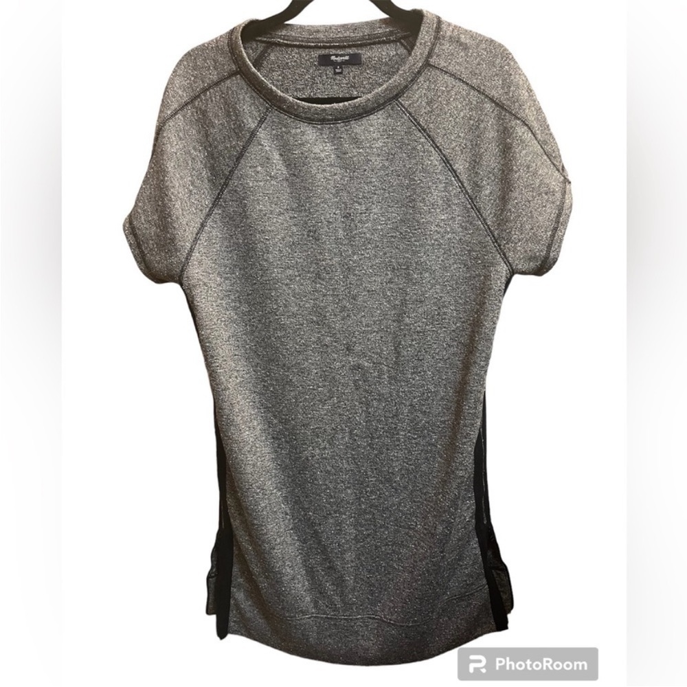 MADEWELL Panorama SZ S Marled Gray Tunic Dress Pockets Travel Blokecore - Picture 10 of 14